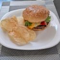 Hamburguesa 90% res 10% tocino
