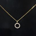Collar de círculo con perlitas