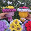 Ramo de rosas a crochet